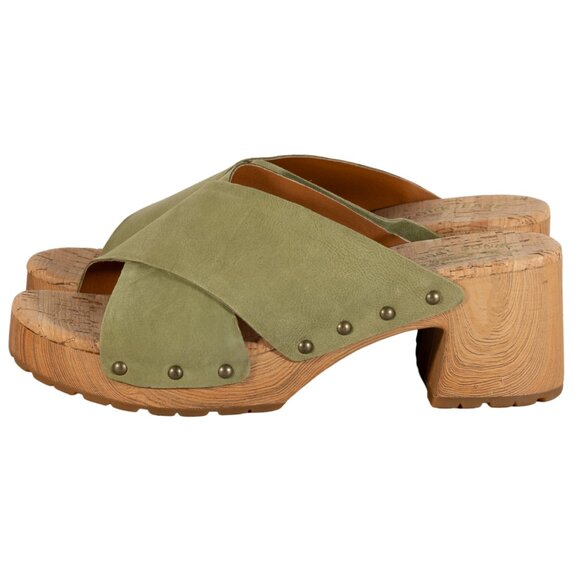 Kork-Ease Women's Tatum Leather 2-3/4" Heel Slide Sunflower Platform Sandals 10M - Picture 6 of 13